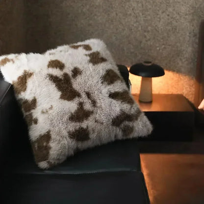DecorBites™ Luxe Faux Fox Fur Throw Pillows for Home Decor - Plush, Soft, Cozy Sofa Cushion