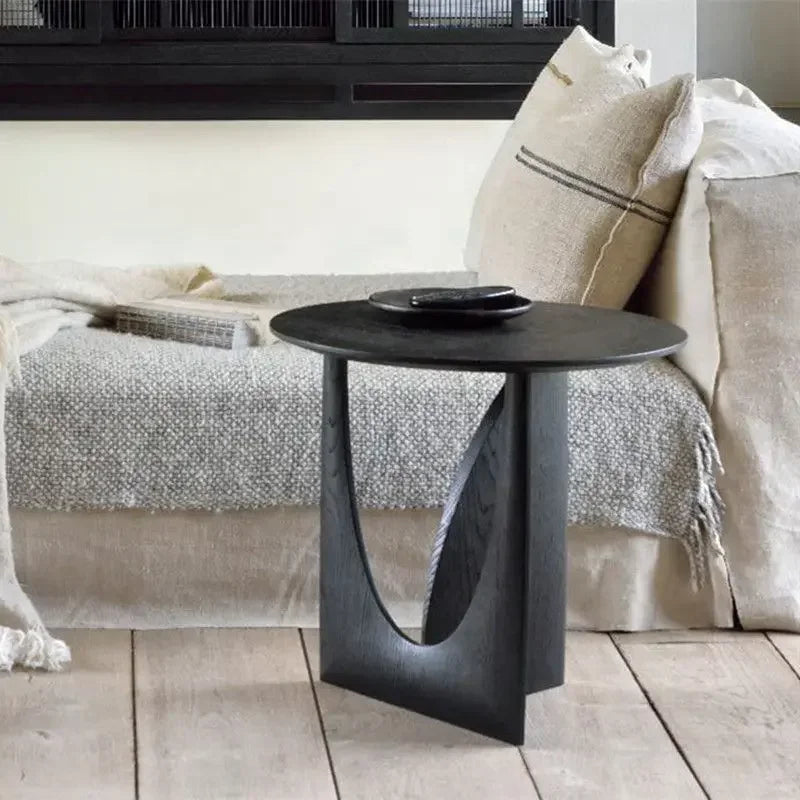 Decorbites™ Rundes Walnussholz Couchtisch für das Wohnzimmer mit solidem nordischem Design