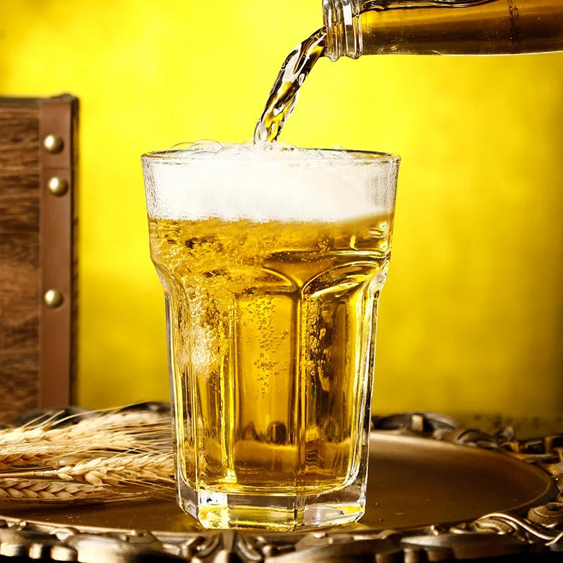 Decorbites™ Großes Glas-Bierkrug | Kreativer Transparenter Glasbecher | Geschenk für die Hausdekoration