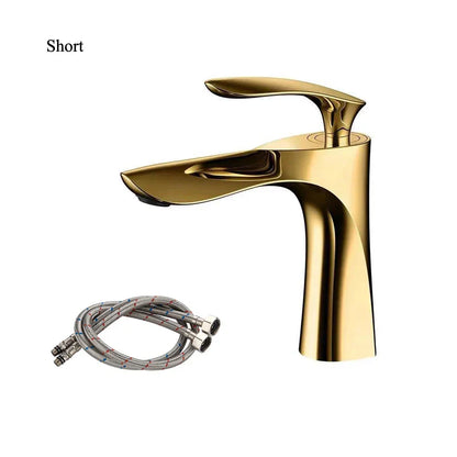 Decorbites™ Golden Badezimmerarmatur Einhebel-Waschbeckenmischer Armatur Deckenmontiert Beckenarmatur