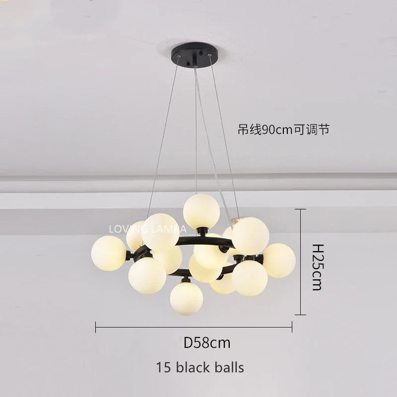 Decorbites™ Glas-Kugeln-LED-Hängelampe, moderne runde Design für Heimdekoration-Beleuchtung