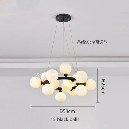 Decorbites™ Glas-Kugeln-LED-Hängelampe, moderne runde Design für Heimdekoration-Beleuchtung