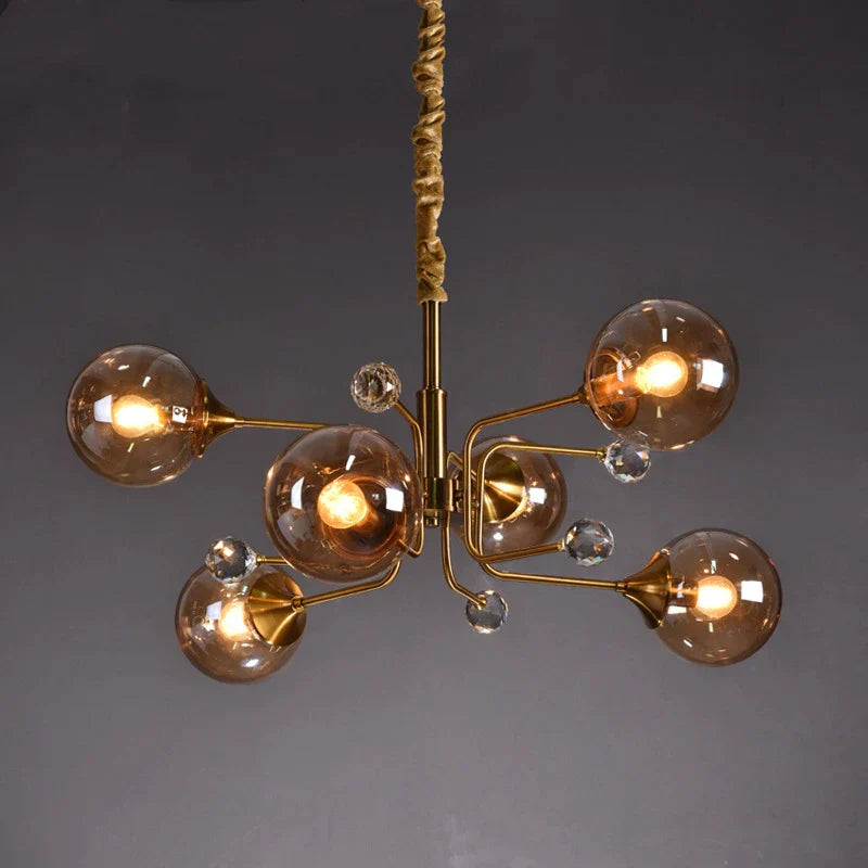 Decorbites™ Glas-Blase-Kronleuchter: Luxuriöse LED-Glasball-Hängeleuchte für Wohnzimmer, Schlafzimmer und Geschäft