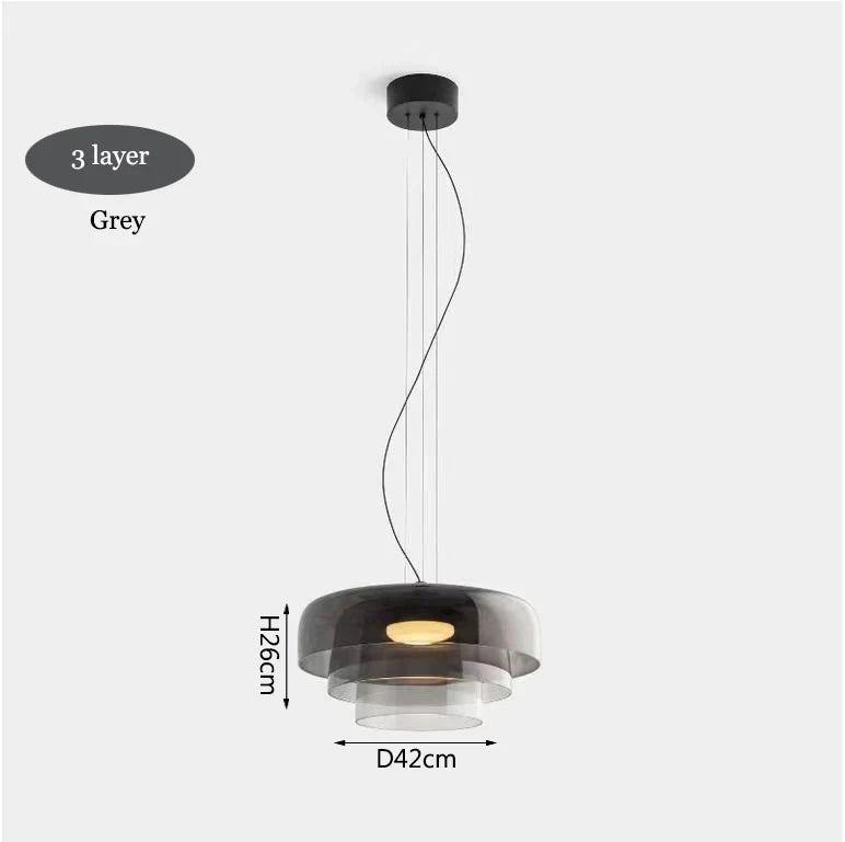 Decorbites™ Levels Bunte Glasanhängerleuchte: Moderne LED-Kronleuchter für Esszimmer, Bar und Wohnzimmer