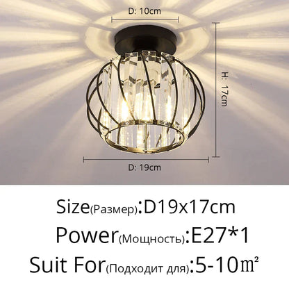 DecorBites™ Crystal Glass Nordic LED Chandelier for Modern Indoor Lighting