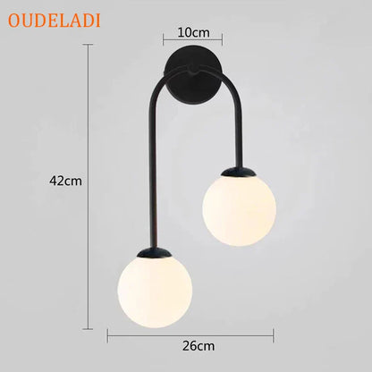 Decorbites™ Glasball-LED-Wandleuchte für modernes Wohnzimmer-Dekor