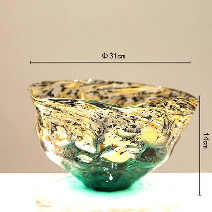 Decorbites™ Verlaufsfarben Schwarze Glas Vase Terrarium Topf Schale Desktop-Organisation Blüten Töpfe