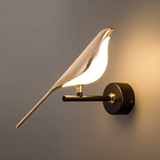 Decorbites™ Goldener Vogel LED Wandlampe Drehbare Wandapplikation