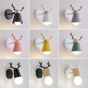 Decorbites™ LED Geweih-Wandleuchte Holz Nordisch Vintage Modern Loft Schlafzimmer-Beleuchtung E27