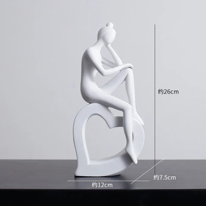 Decorbites™ Abstrakte Harz-Skulptur Moderne Schreibtisch-Dekoration Minimalistische Figuren Ornamente