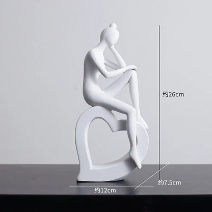 Decorbites™ Abstrakte Harz-Skulptur Moderne Schreibtisch-Dekoration Minimalistische Figuren Ornamente