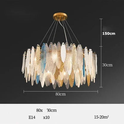 Decorbites™ Gold LED Glas-Lüster für Esszimmer Wohnzimmer Schlafzimmer_Hauptschlüsselwort: Pendelleuchten