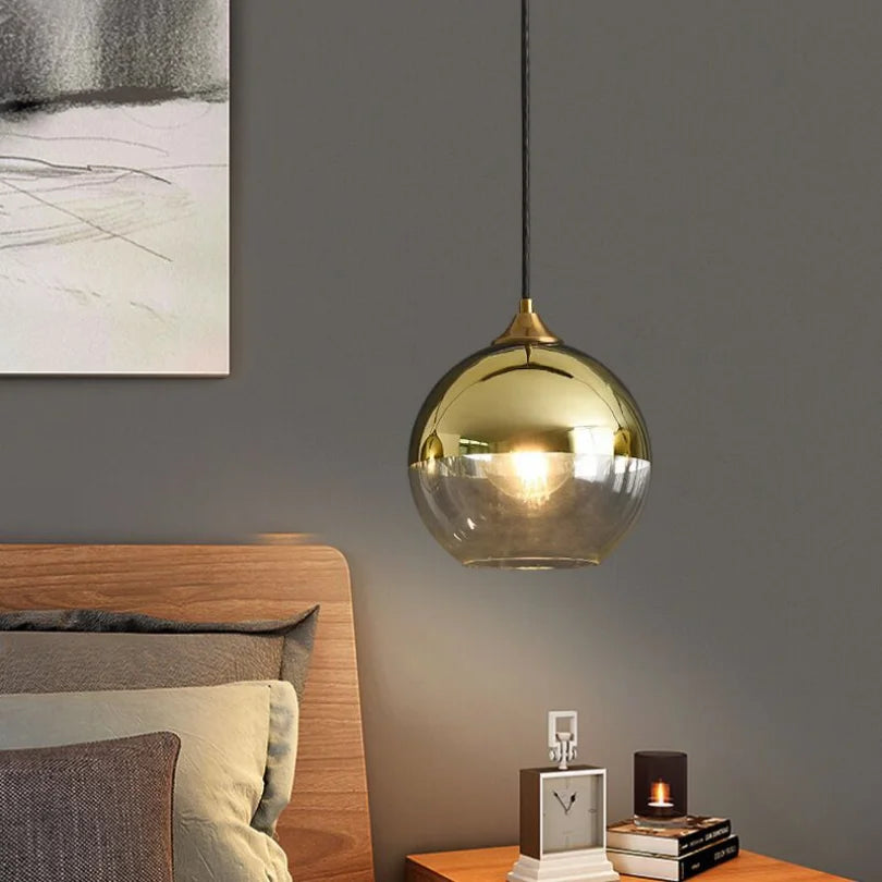 DecorBites™ Glass Ball Pendant Lights: Modern Kitchen Dining Room Ceiling Lamp