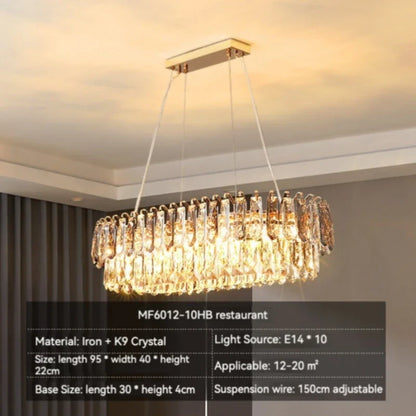 DecorBites™ Gold Crystal Chandelier: Luxury Lighting for Dining Living Bedroom Kitchen Island