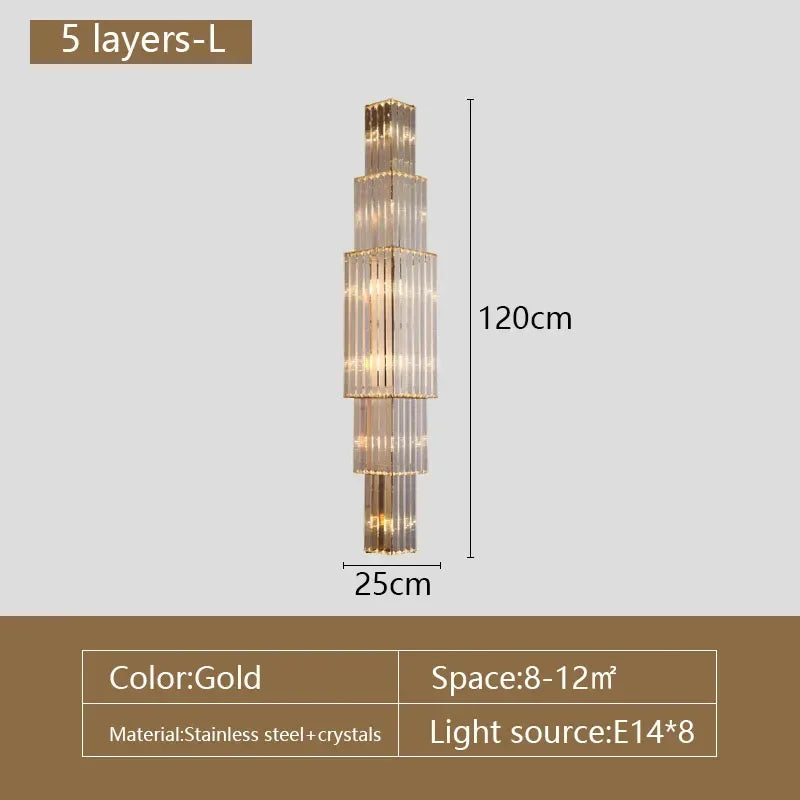 DecorBites™ Crystal Wall Lamp: Elegant Lighting Fixtures for Luxe Living Spaces