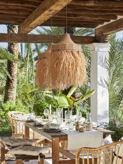 Decorbites™ Handgewebte Pendellampen aus Rattan-Gras - Einfaches natürliches Design im Wabi-Sabi-Stil