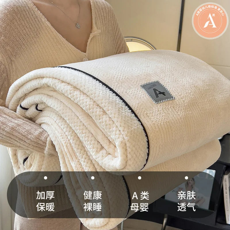 Decorbites™ Kuschelweiches Baumwoll-Samt-Plüschdecke: Luxuriös weich und warm leichte Decke