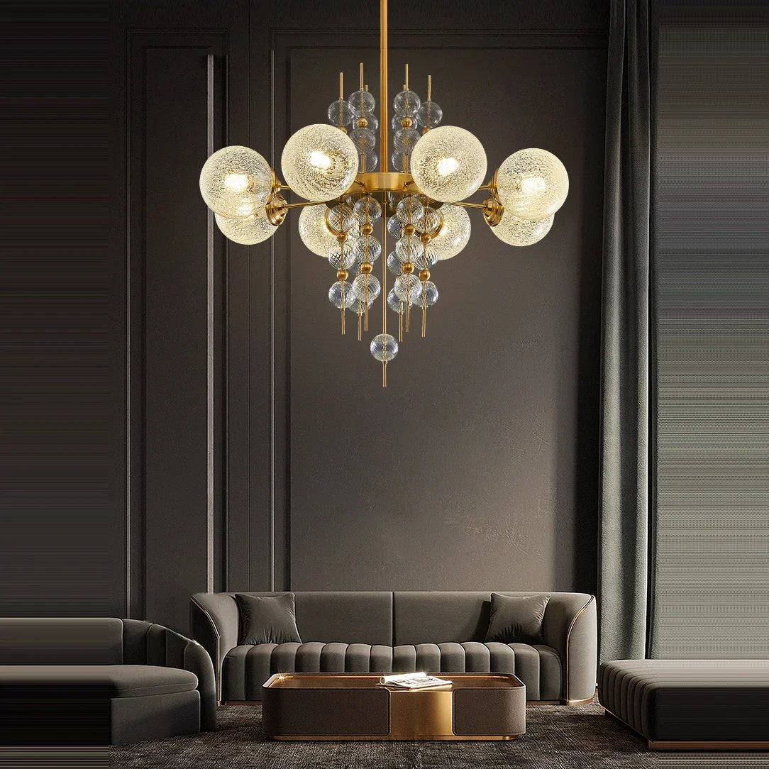 Decorbites™ Gold Chrom Blasen-Deckenleuchter: 2025-Trends Hängelampen für das Wohnzimmer