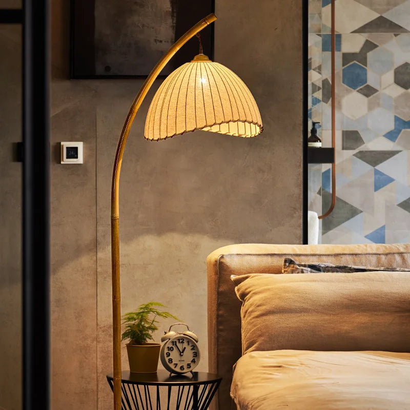 DecorBites™ Bamboo Design LED Floor Lamp Nordic Minimalism Living Room Light