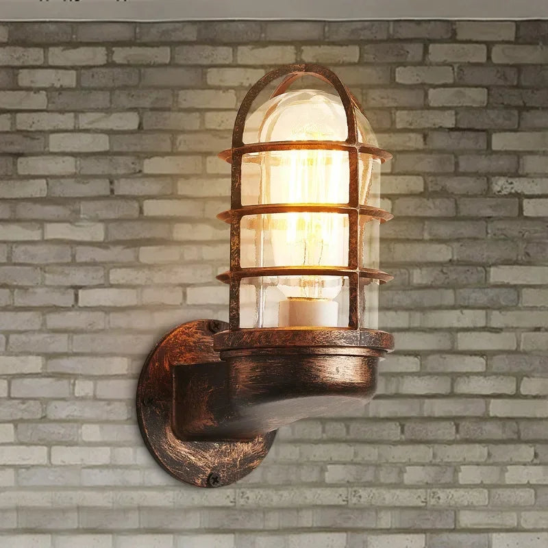 Decorbites™ Eisenkäfig-Wandleuchte Guard Wall Sconce Vintage Retro Industrie-Loft-Wandlampe