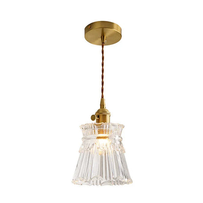 Modern White Glass Flower Pendant Light