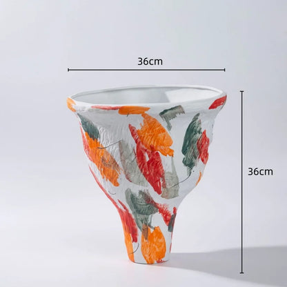 DecorBites™ Abstract Irregular Ceramic Vase Set Colorful Graffiti Ornaments Home Decoration