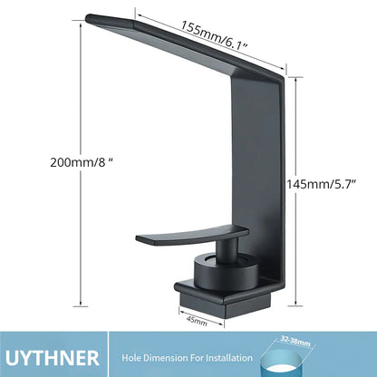 DecorBites™ Basin Faucet: Modern Single Hole Mixer Tap for Bathroom Washbasin - Hot and Cold Water