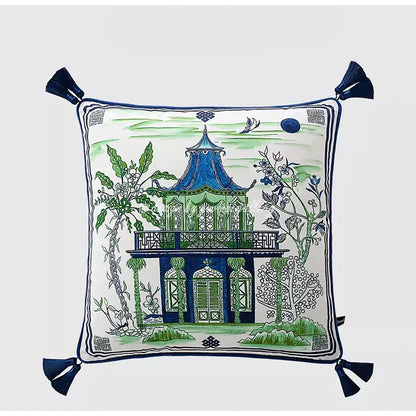 DecorBites™ Crane Art Luxury Throw Pillow Case for Bed & Sofa