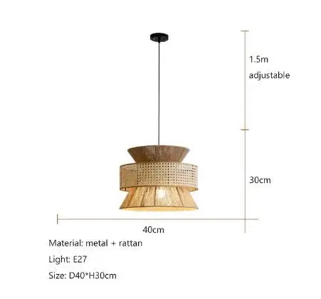 Decorbites™ Handgefertigte Hanfseil-Hängeleuchte für Restaurant und Café