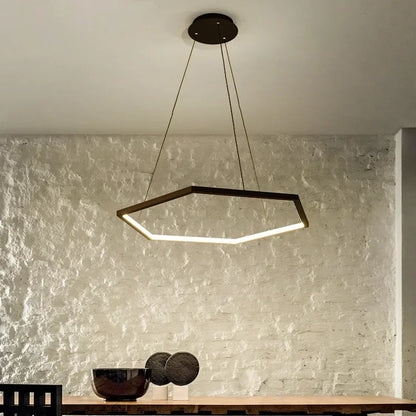 Decorbites™ Sechseckige Aluminium LED Hängelampe dimmbar minimalistischer Kronleuchter für Wohnzimmer Schlafzimmer