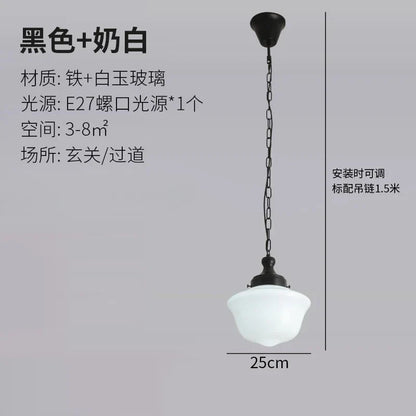 Decorbites™ Cremeglas-Pendantleuchten LED E27 Retro-Hängeleuchte für Schlafzimmer, Küche, Restaurant