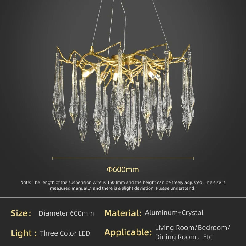 Droplet Crystal Chandelier