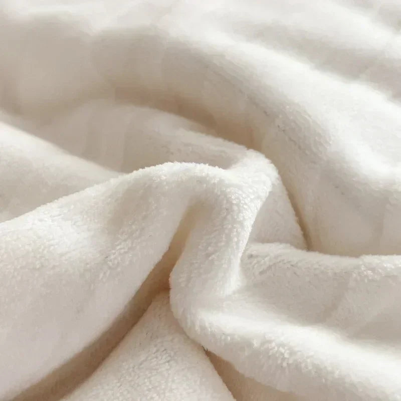 Decorbites™ Hochdichte Milchfleece-Bettwäsche-Set mit Winterwärme für Kingsize-Bett & Plüsch-Deckenbezug