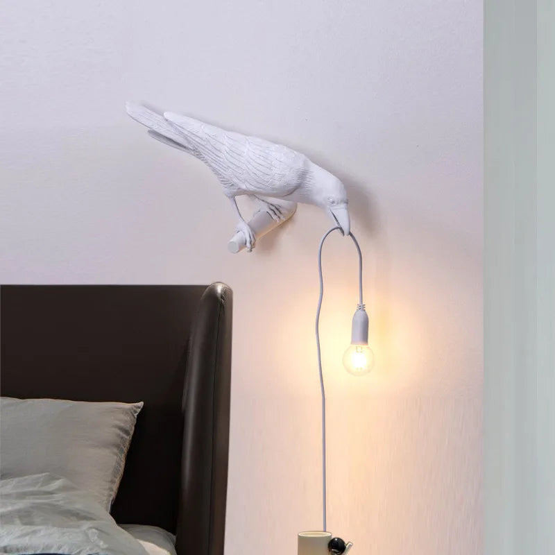 Decorbites™ Designer Vogel Wandlampe Moderne Harz Weiß Schwarz LED Licht Schlafzimmer Wohnzimmer