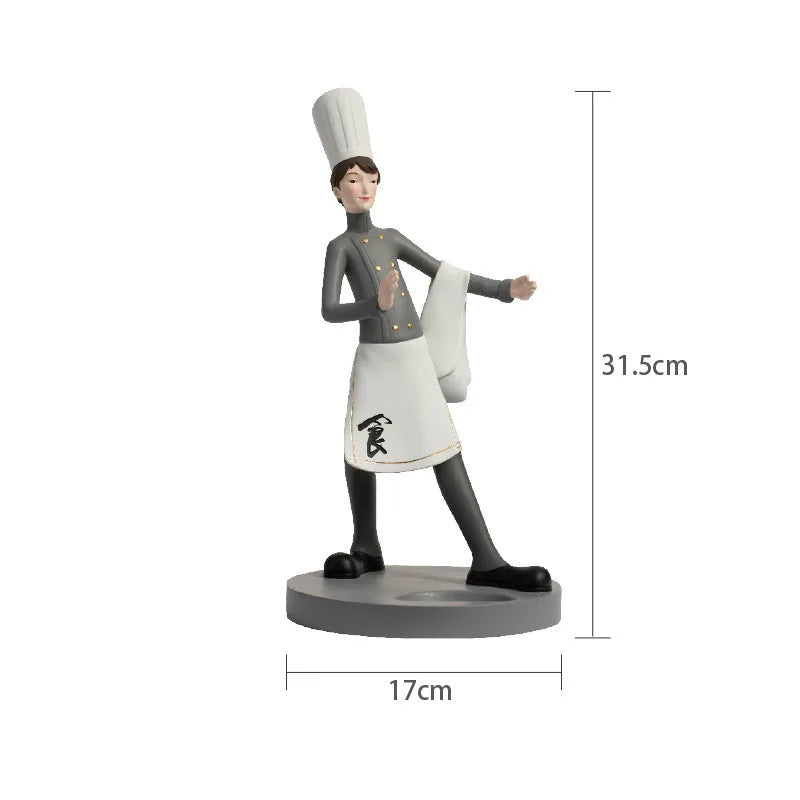 DecorBites™ Creative Chef Wine Rack Sculpture Cup Holder Wine Cabinet Bar Accessories