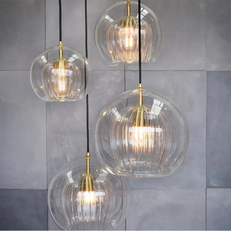 Decorbites™ Gold-Glas-Kugel-Hängeleuchte für Esszimmer- & Schlafzimmer-Dekoration