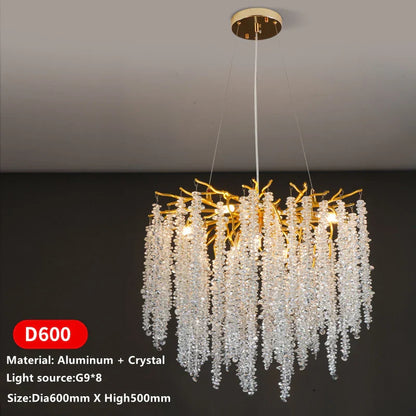 DecorBites™ Crystal Tassel Ceiling Chandelier for Luxurious Home Decor