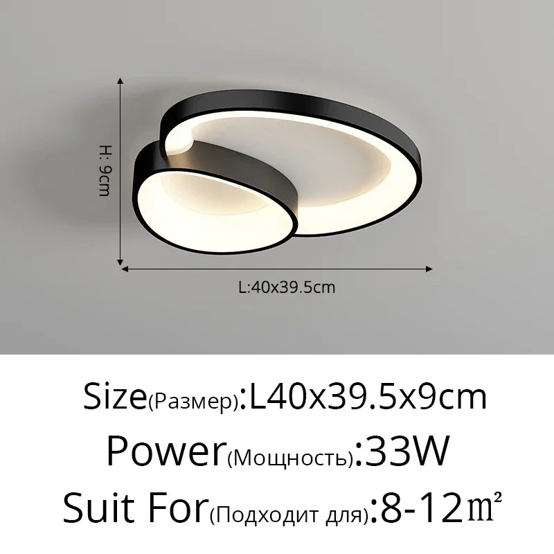 DecorBites™ LED Ceiling Chandelier Lights with Remote Control for Living Room, Bedroom, Dining Room