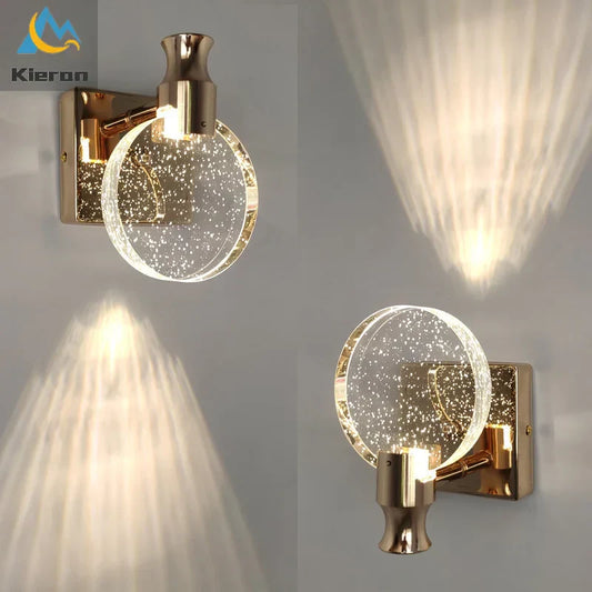 DecorBites™ Crystal LED Wall Lamp for Bedroom Living Room and Bathroom Makeup