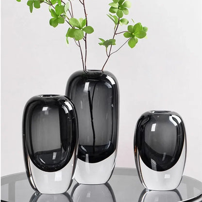 DecorBites™ Crystal Glass Flower Terrarium Vase: Home Decoration & Floral Accessory