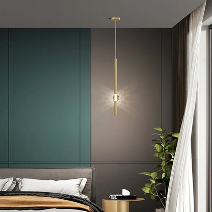 DecorBites™ Crystal LED Chandelier for Nordic Bedroom, Living Room, and TV Wall