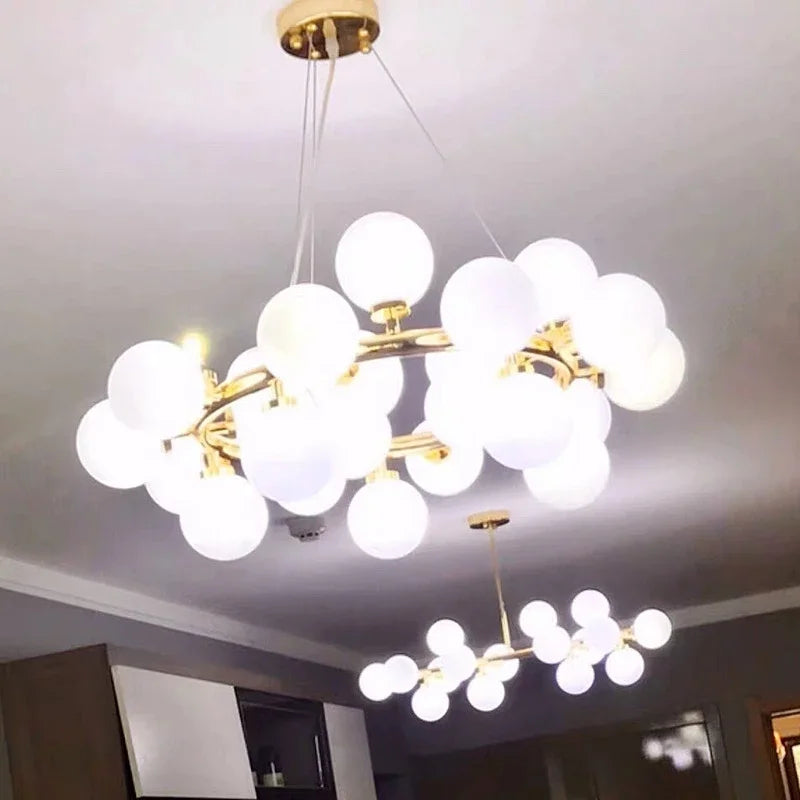 Decorbites™ Glas-Kugeln-LED-Hängelampe, moderne runde Design für Heimdekoration-Beleuchtung