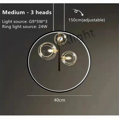 Decorbites™ Glasblasen-Kronleuchter: Moderne nordische LED-Hängeleuchte für Esszimmer und Küche