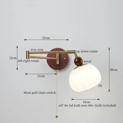 Decorbites™ Cremige Eisen LED Wandlampe für Schlafzimmer Wohnzimmer Badezimmer Spiegel Treppenlicht