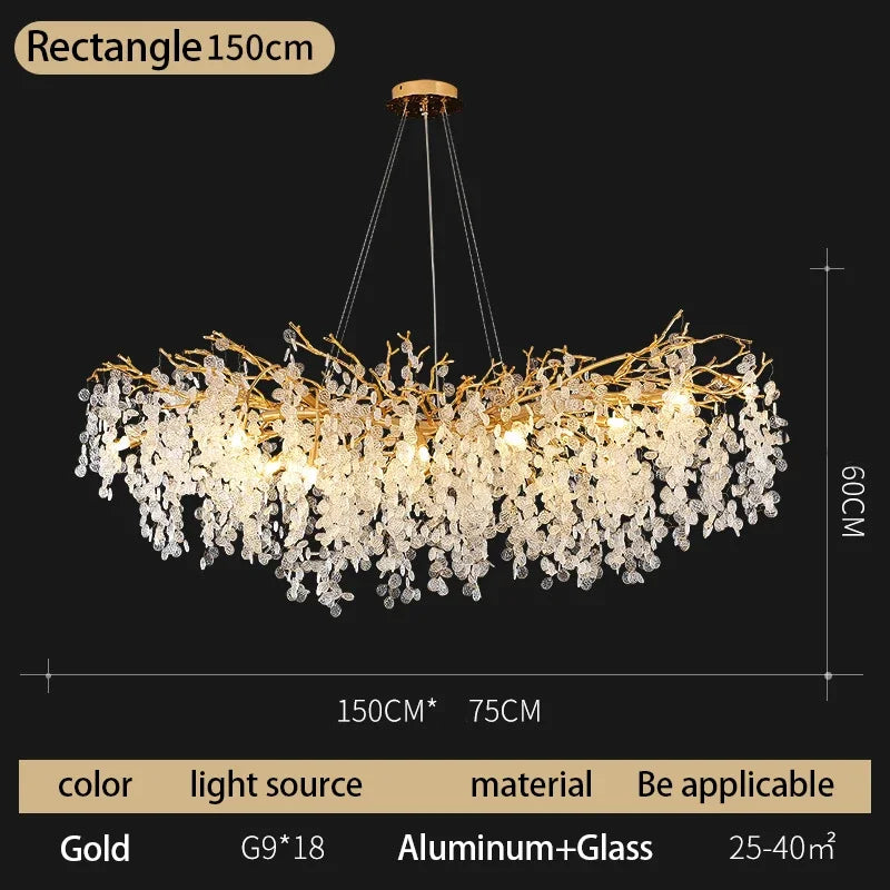 Decorbites™ Kristall-Geldbaum-Leuchter – Moderne LED-Hängeleuchte für luxuriöse Wohnbereiche