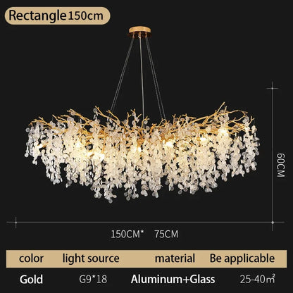 Decorbites™ Kristall-Geldbaum-Leuchter – Moderne LED-Hängeleuchte für luxuriöse Wohnbereiche