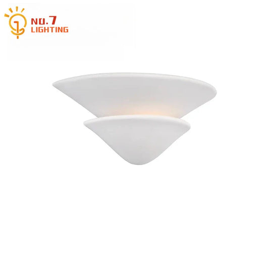 Decorbites™ Sahne Wind LED Gips Wandlampe – Halbrunder Schirm-Design