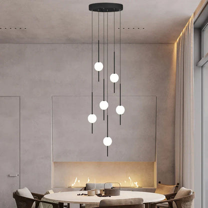 DecorBites™ Creative LED Chandeliers: Luxurious Design for Living Rooms, Large Lighting Fixtures for Staircases