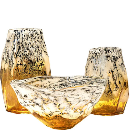 Decorbites™ Verlaufsfarben Schwarze Glas Vase Terrarium Topf Schale Desktop-Organisation Blüten Töpfe