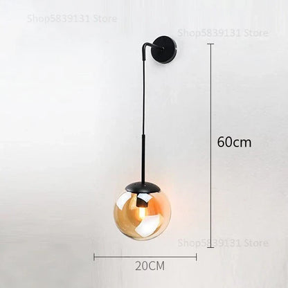 Decorbites™ Glasball-Wandlampe: Nordisch Moderne LED-Beleuchtung für Wohnzimmer, Schlafzimmer und Flur